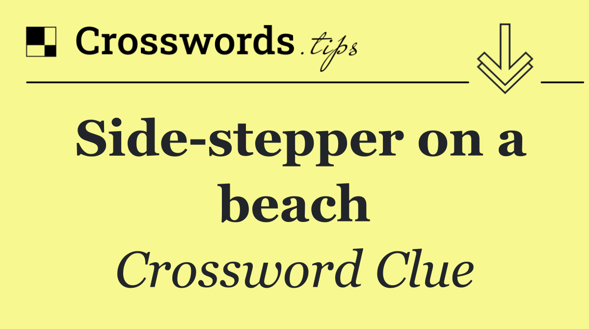 Side stepper on a beach