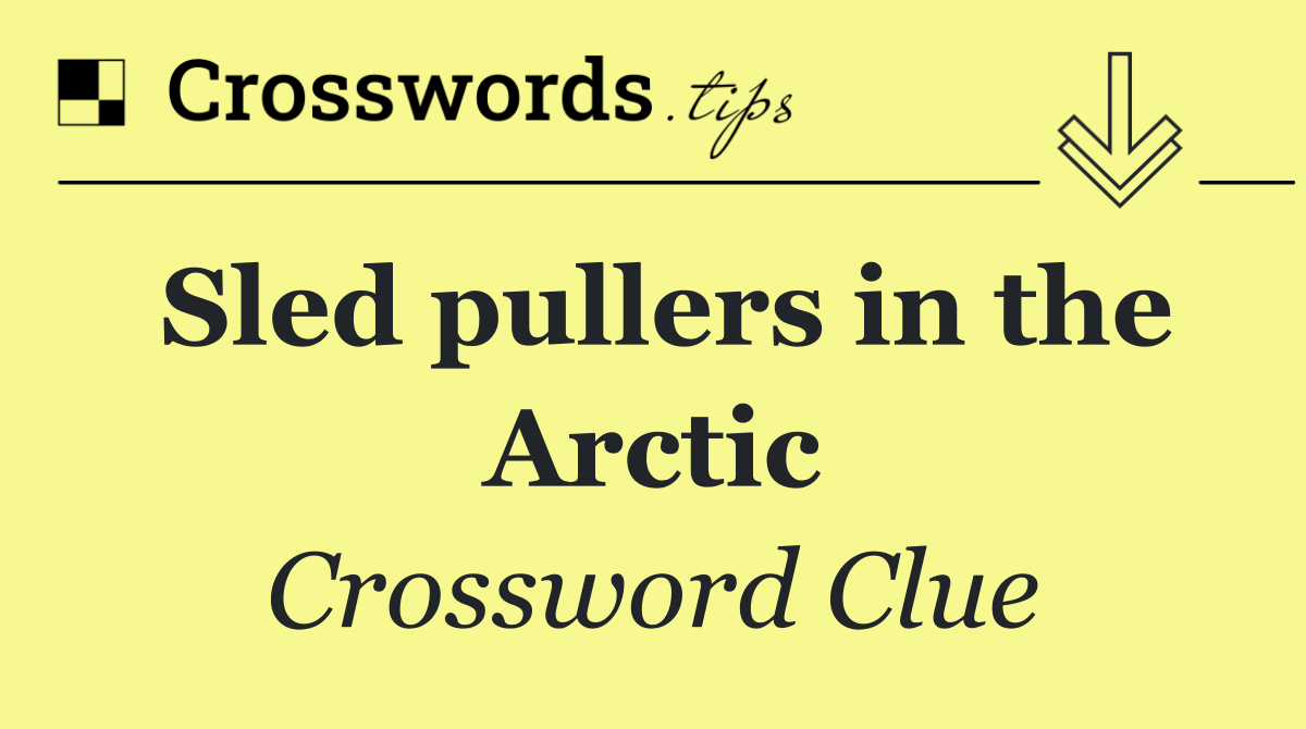 Sled pullers in the Arctic