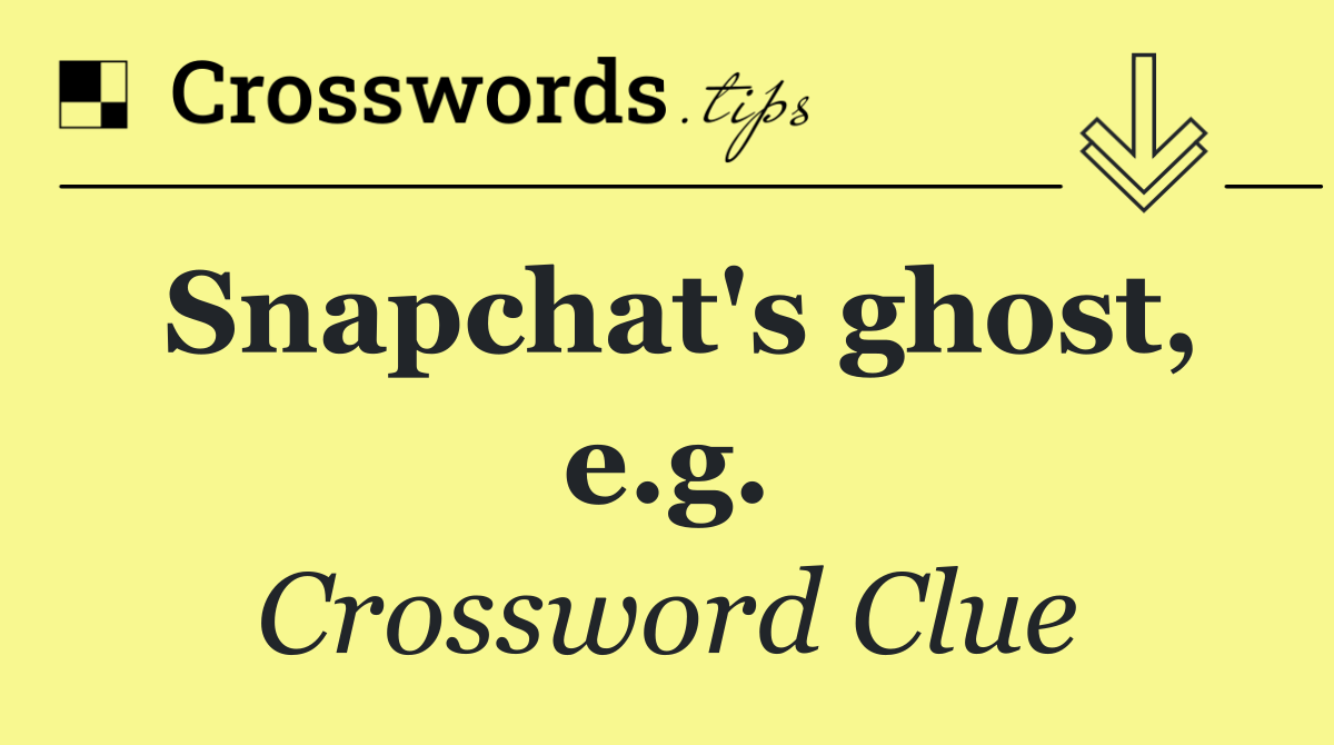 Snapchat's ghost, e.g.