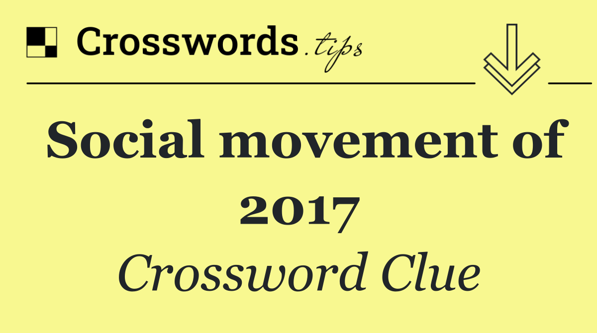 Social movement of 2017