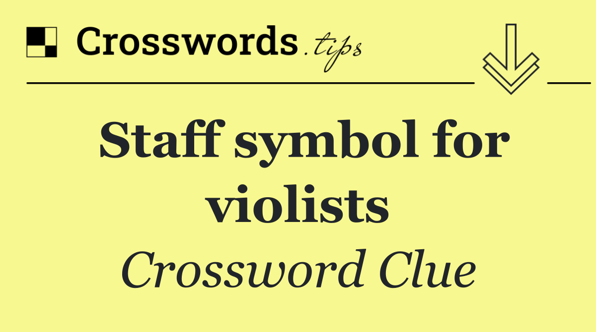 Staff symbol for violists