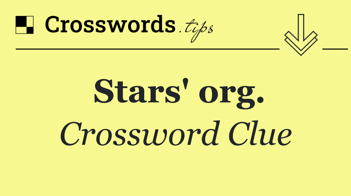 Stars' org.