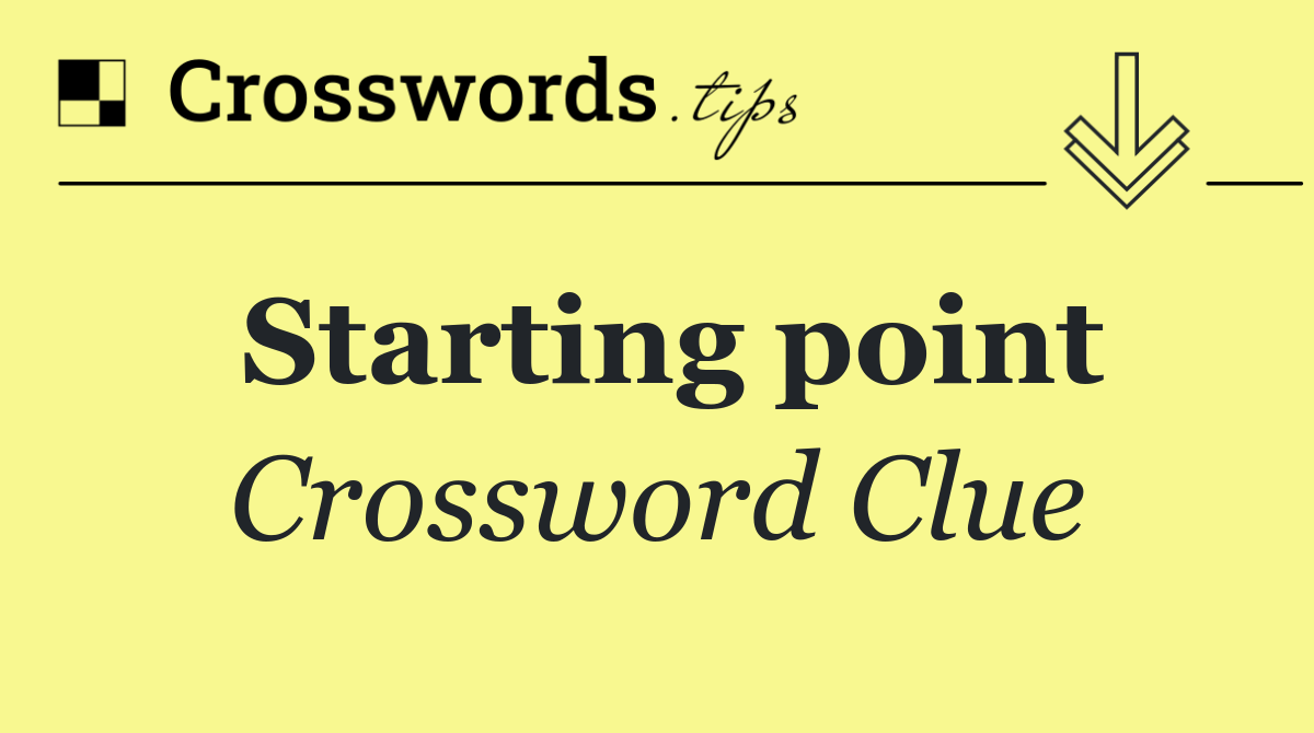 Starting point