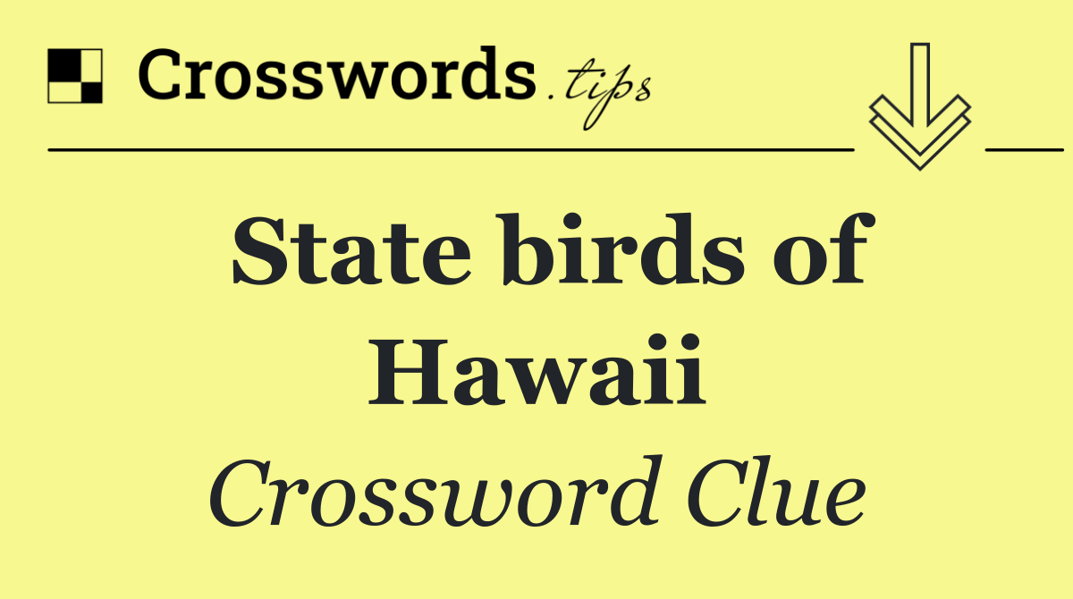 State birds of Hawaii