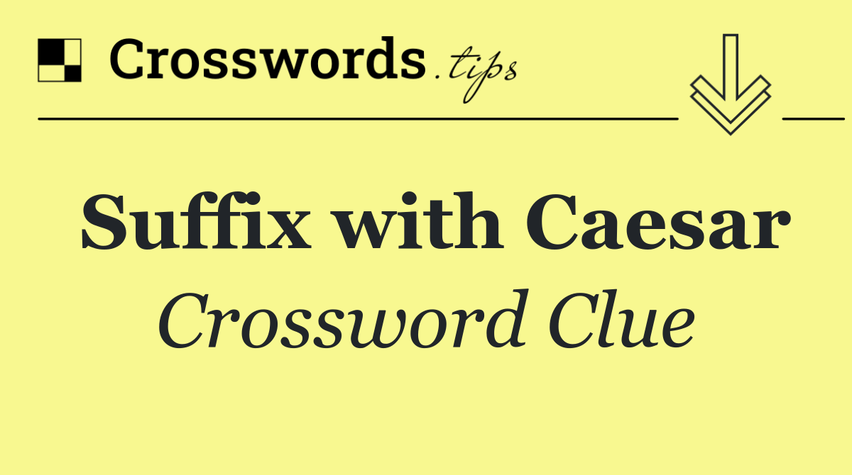 Suffix with Caesar