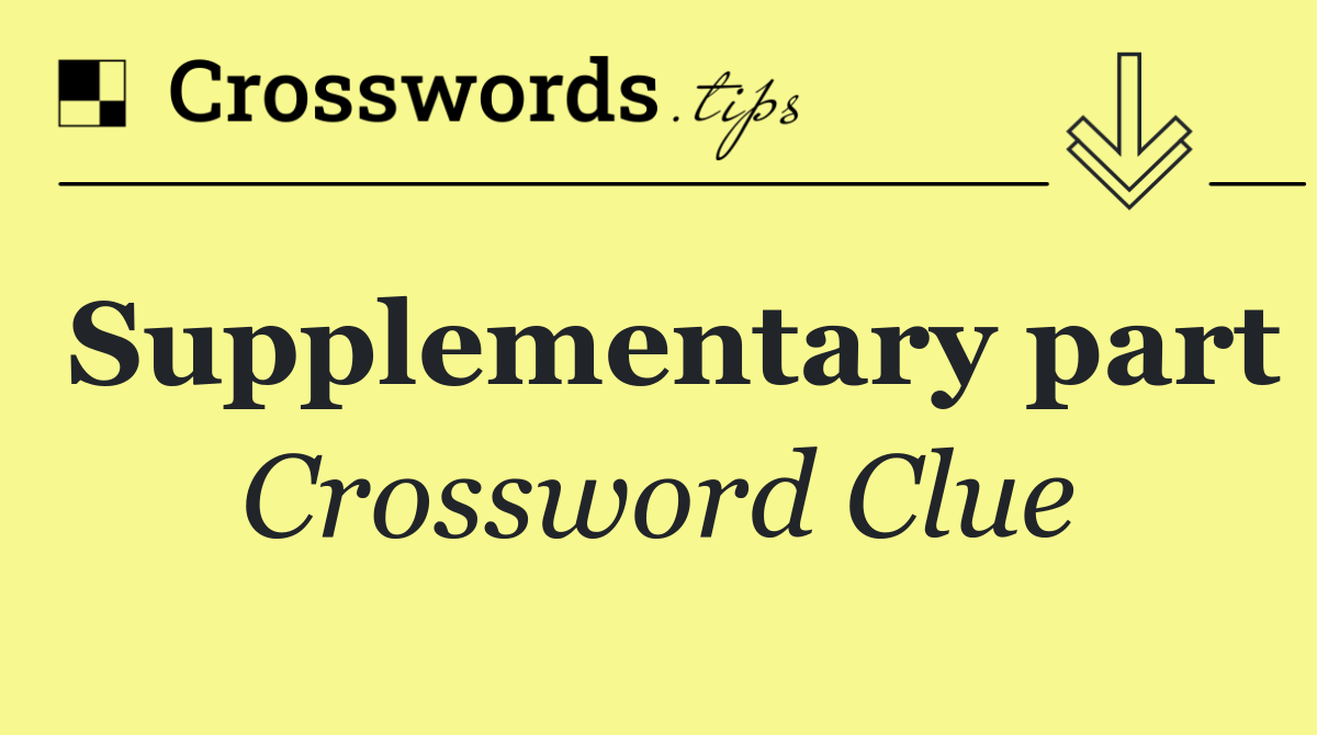 Supplementary part