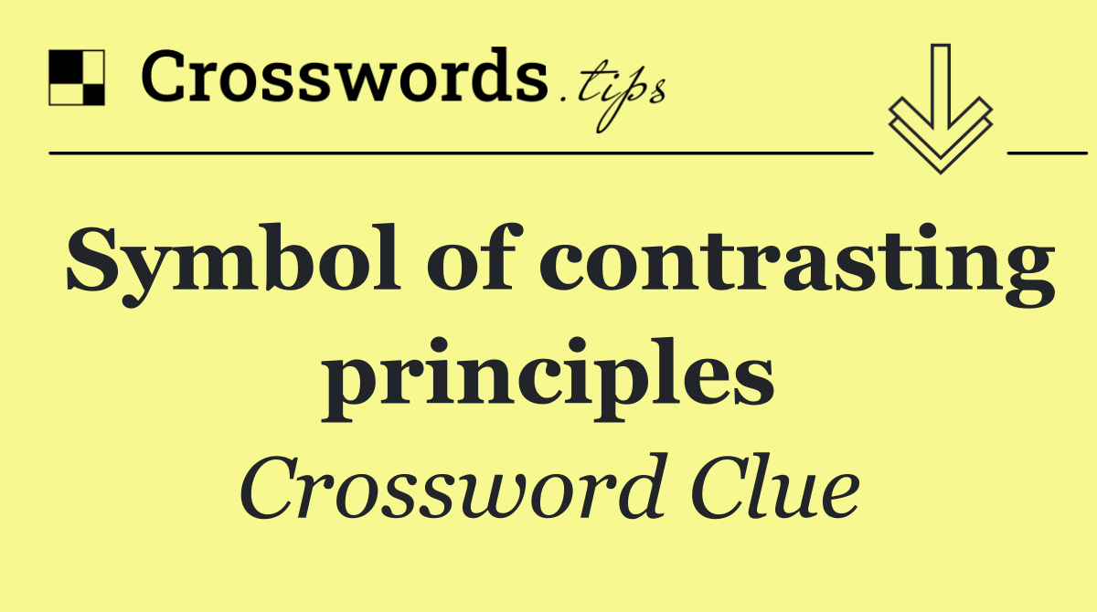 Symbol of contrasting principles