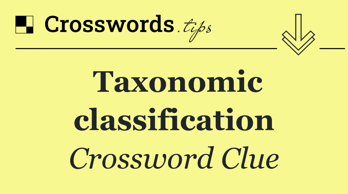 Taxonomic classification