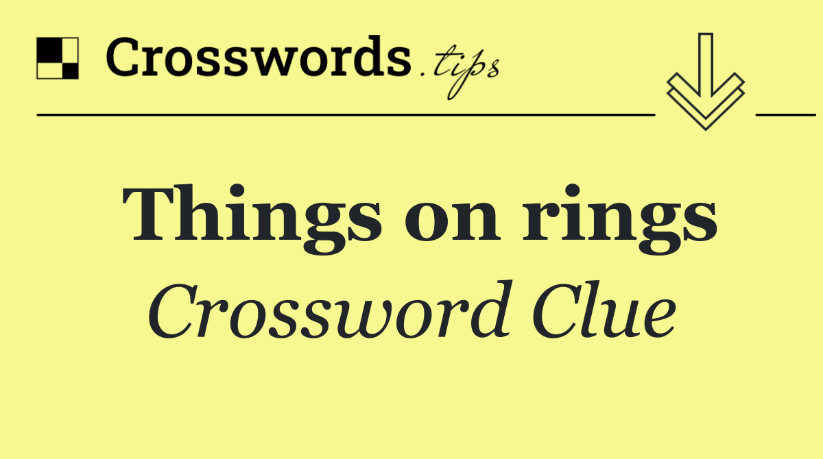Things on rings