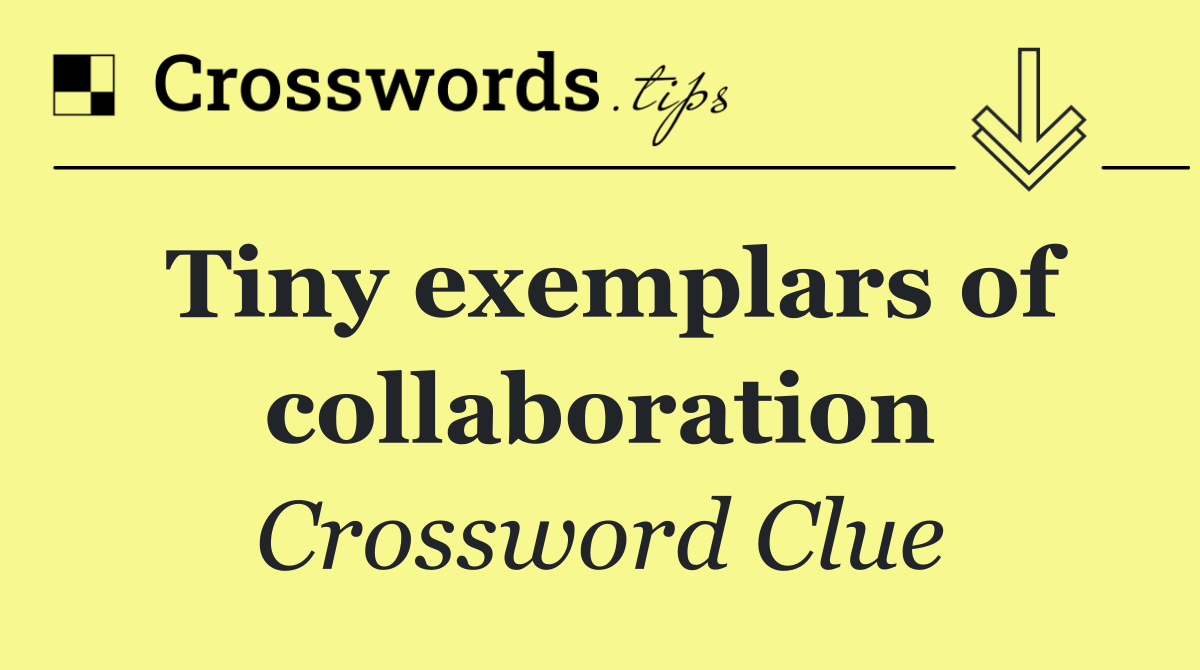 Tiny exemplars of collaboration