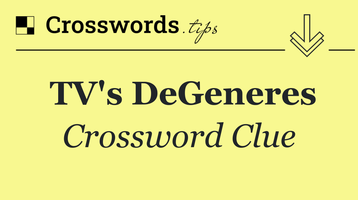 TV's DeGeneres