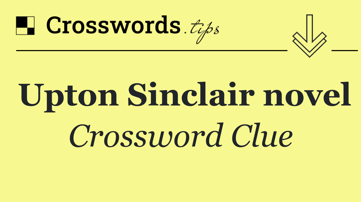 Upton Sinclair novel