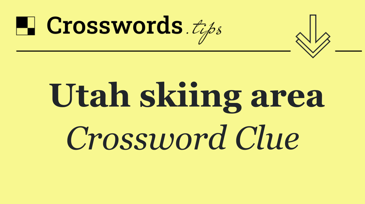Utah skiing area