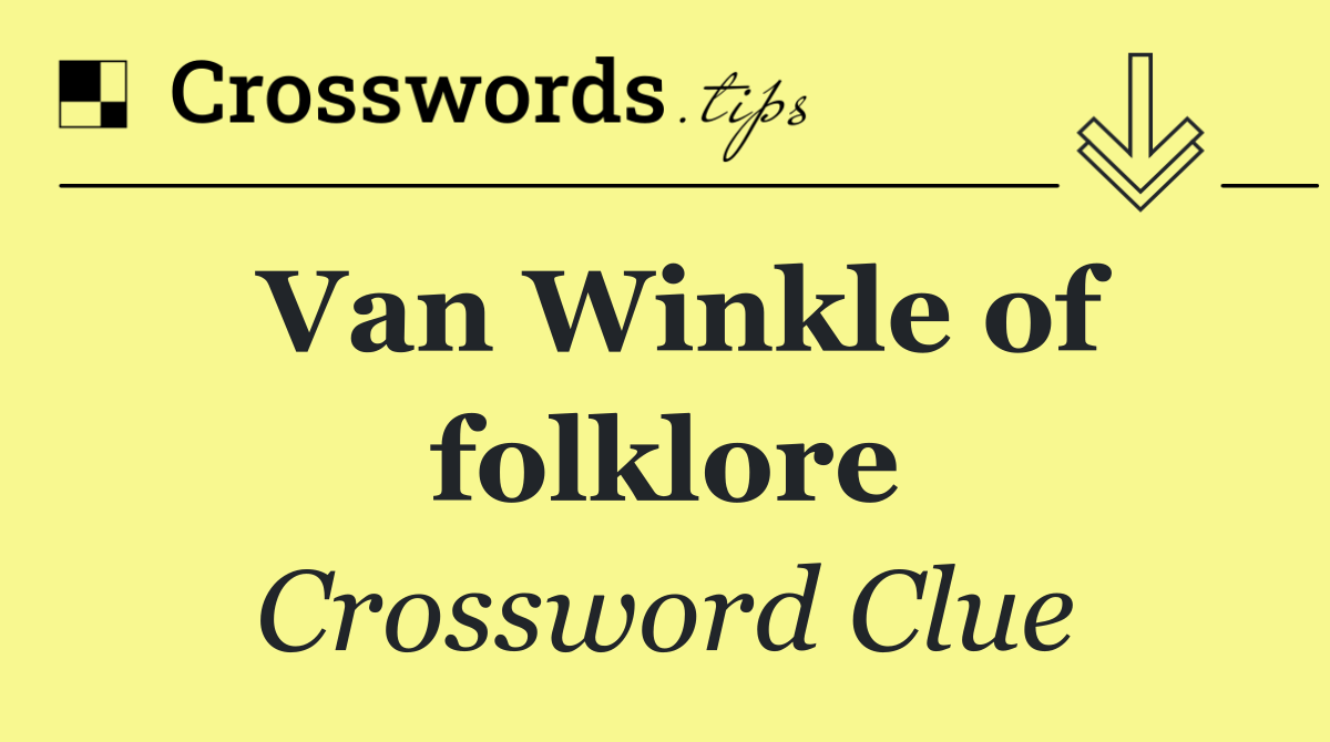 Van Winkle of folklore