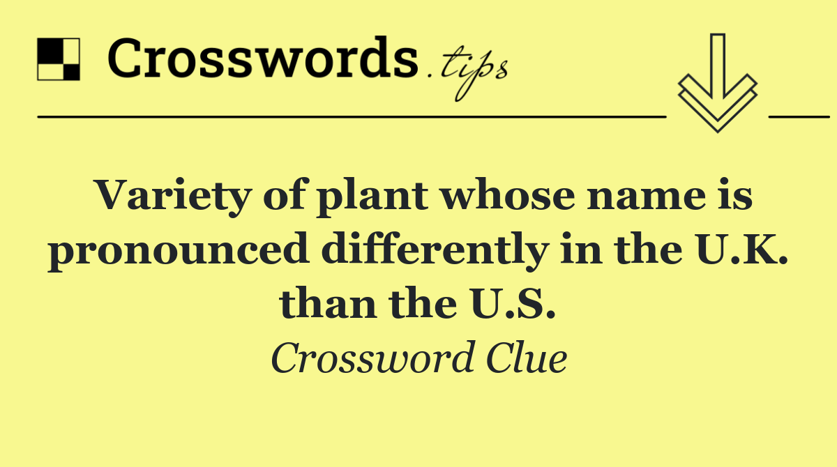 Variety of plant whose name is pronounced differently in the U.K. than the U.S.
