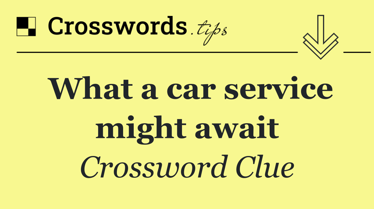 What a car service might await