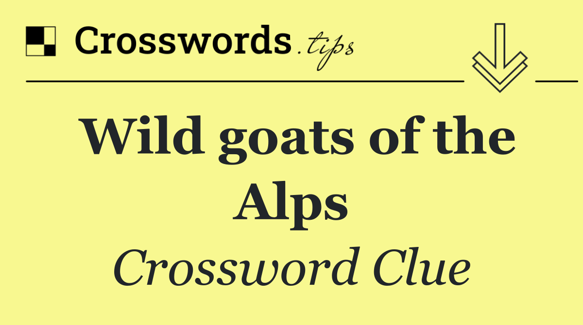 Wild goats of the Alps