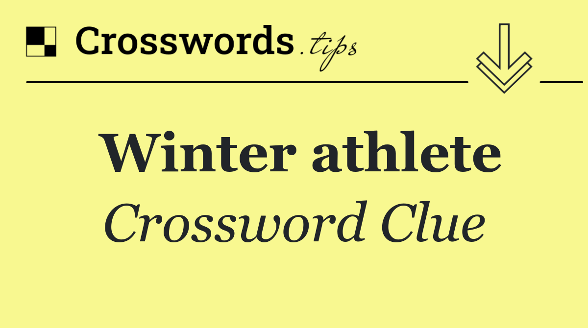 Winter athlete