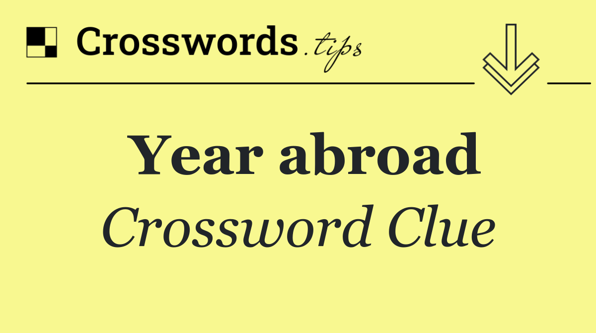 Year abroad