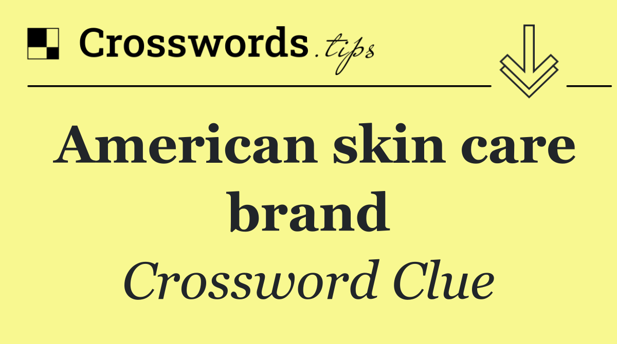 American skin care brand