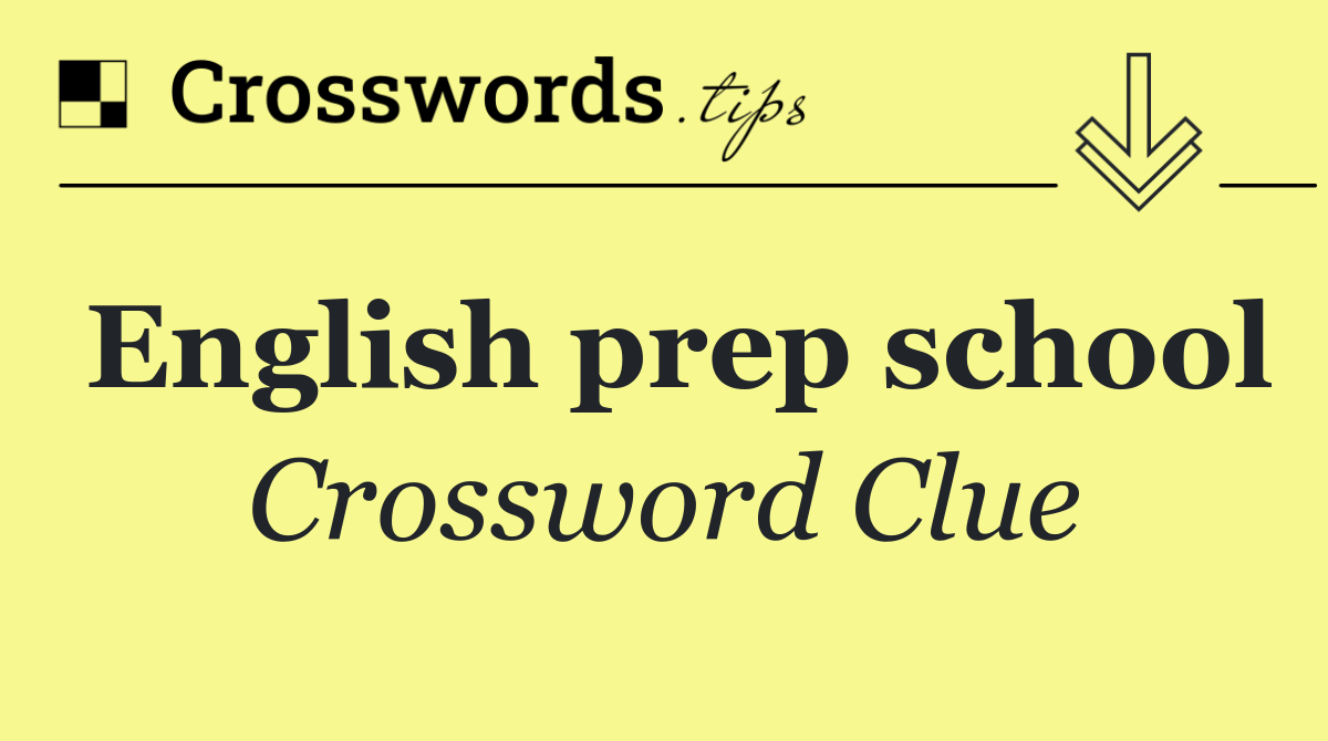 English prep school