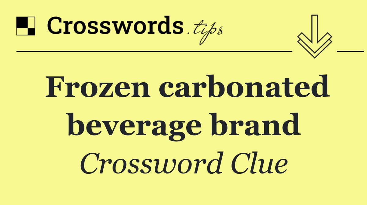 Frozen carbonated beverage brand