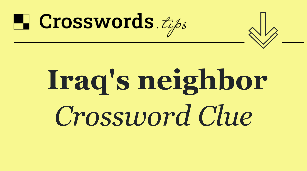Iraq's neighbor