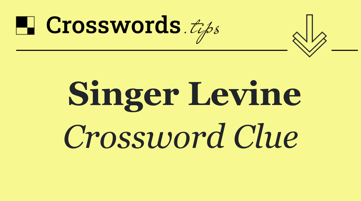 Singer Levine