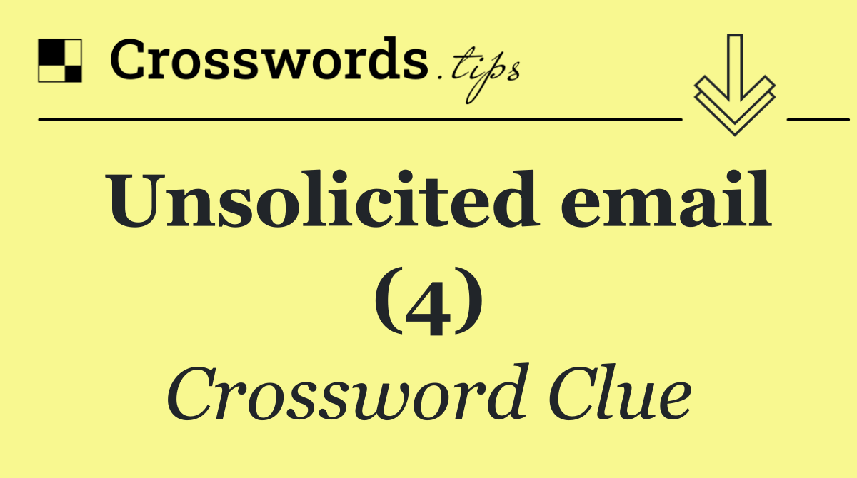 Unsolicited email (4)