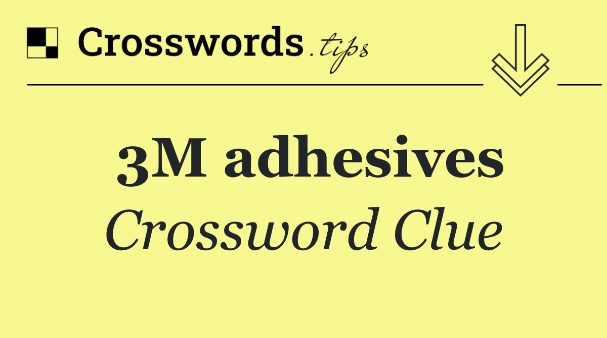 3M adhesives