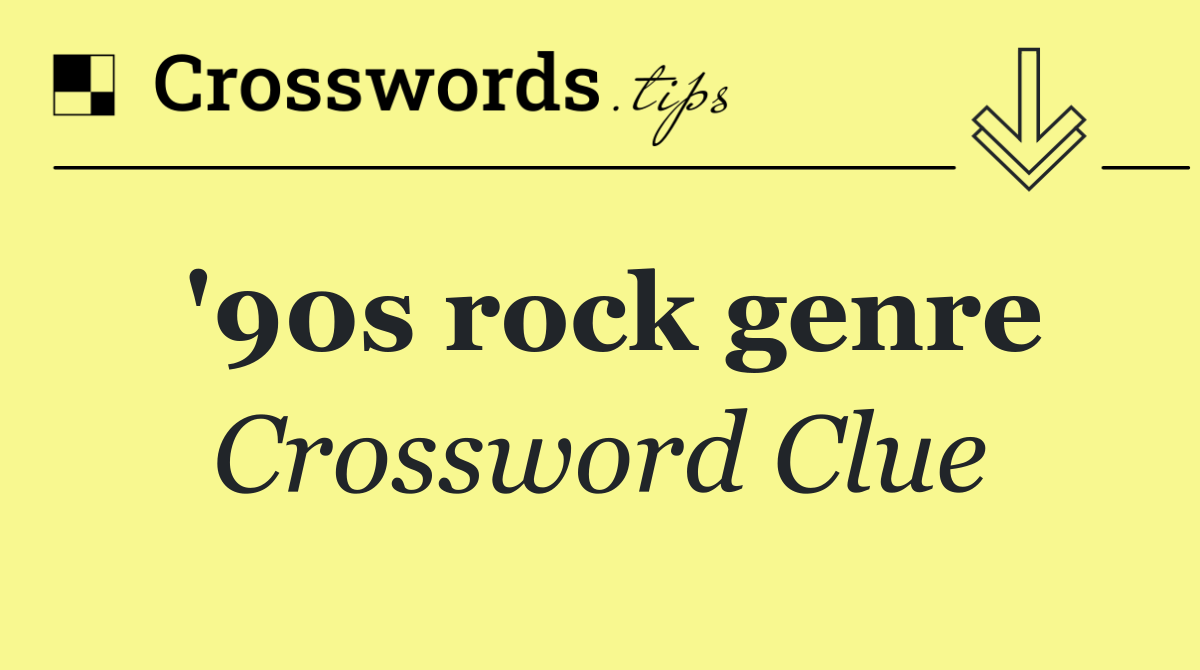'90s rock genre
