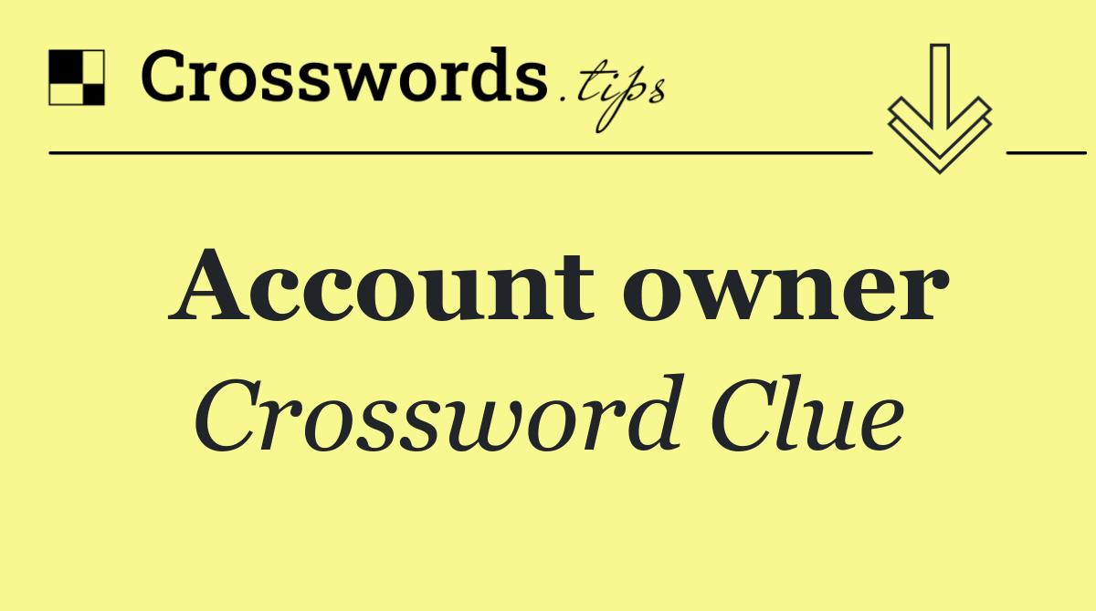 Account owner