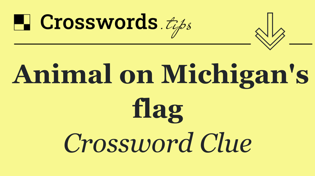 Animal on Michigan's flag