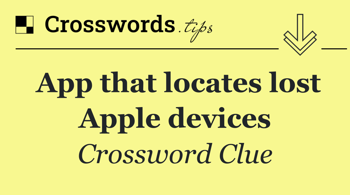App that locates lost Apple devices