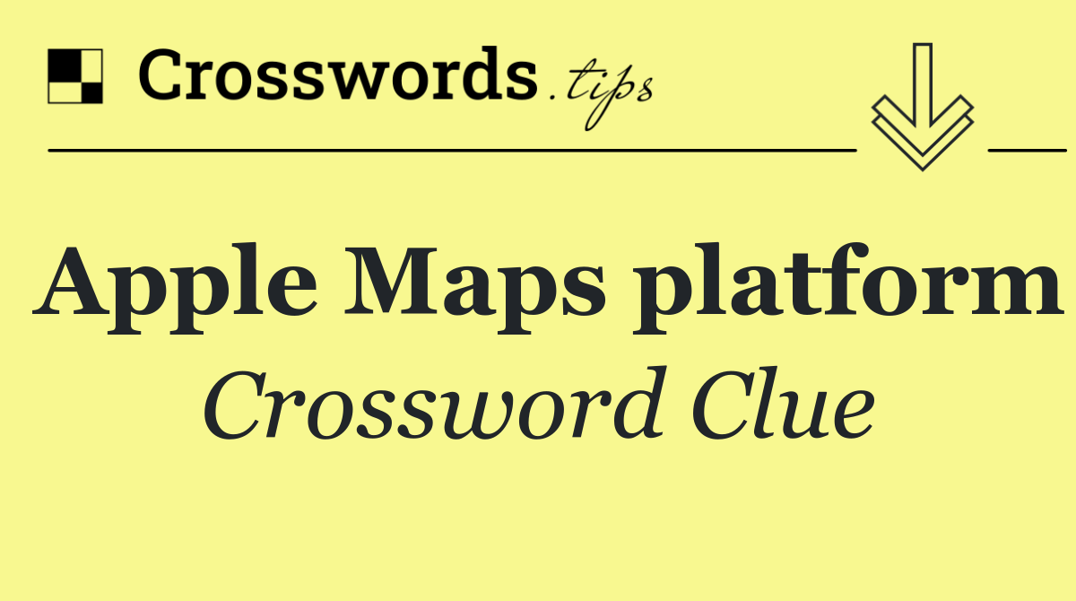 Apple Maps platform