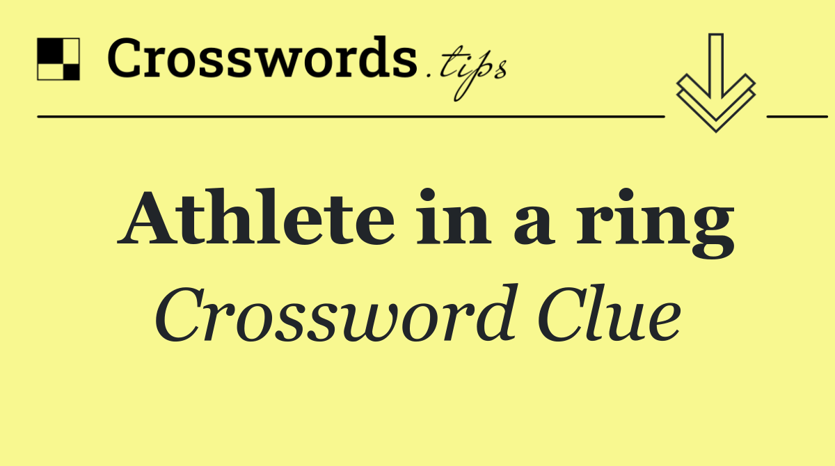 Athlete in a ring