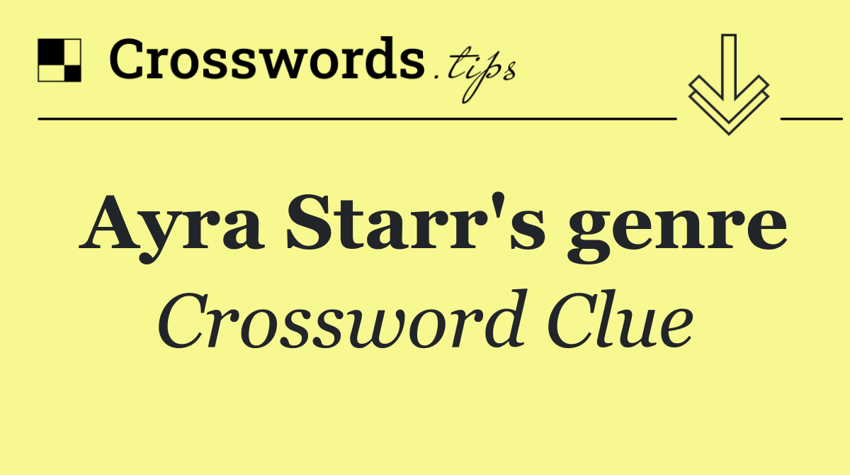 Ayra Starr's genre