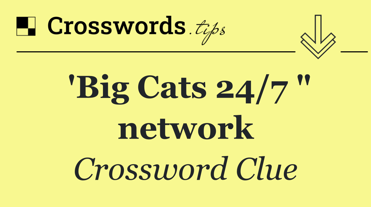 'Big Cats 24/7 " network
