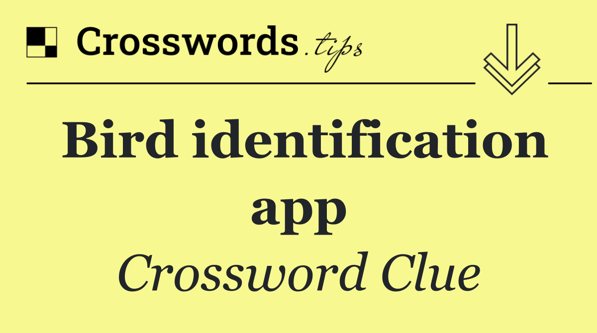 Bird identification app
