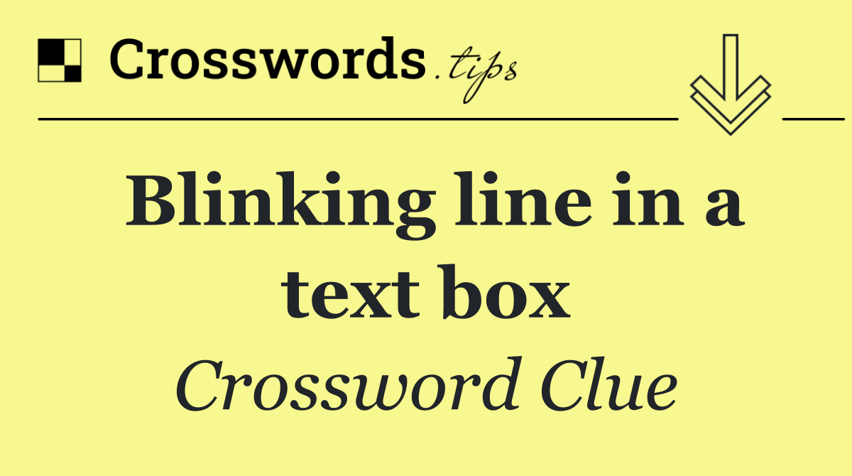 Blinking line in a text box