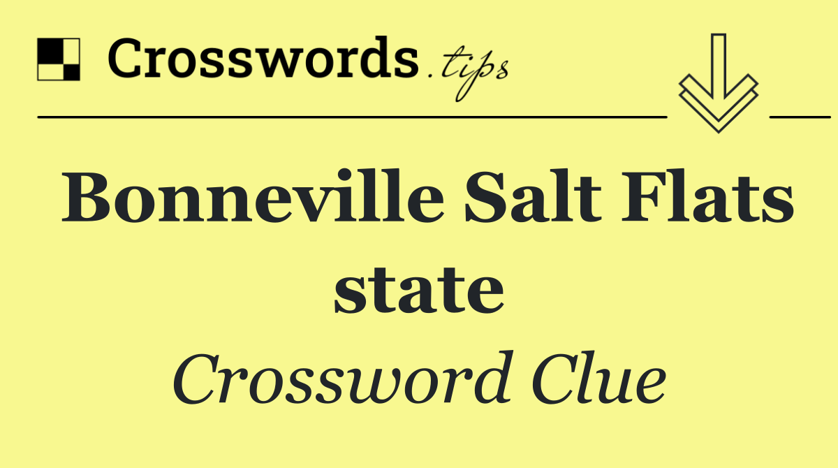 Bonneville Salt Flats state
