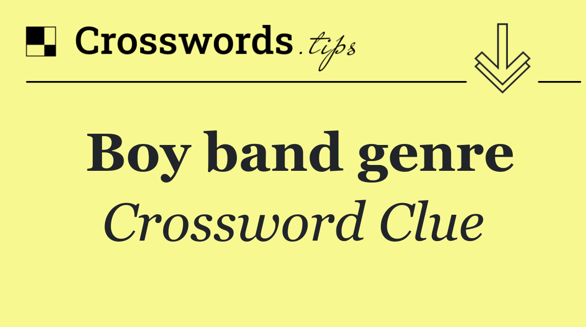 Boy band genre