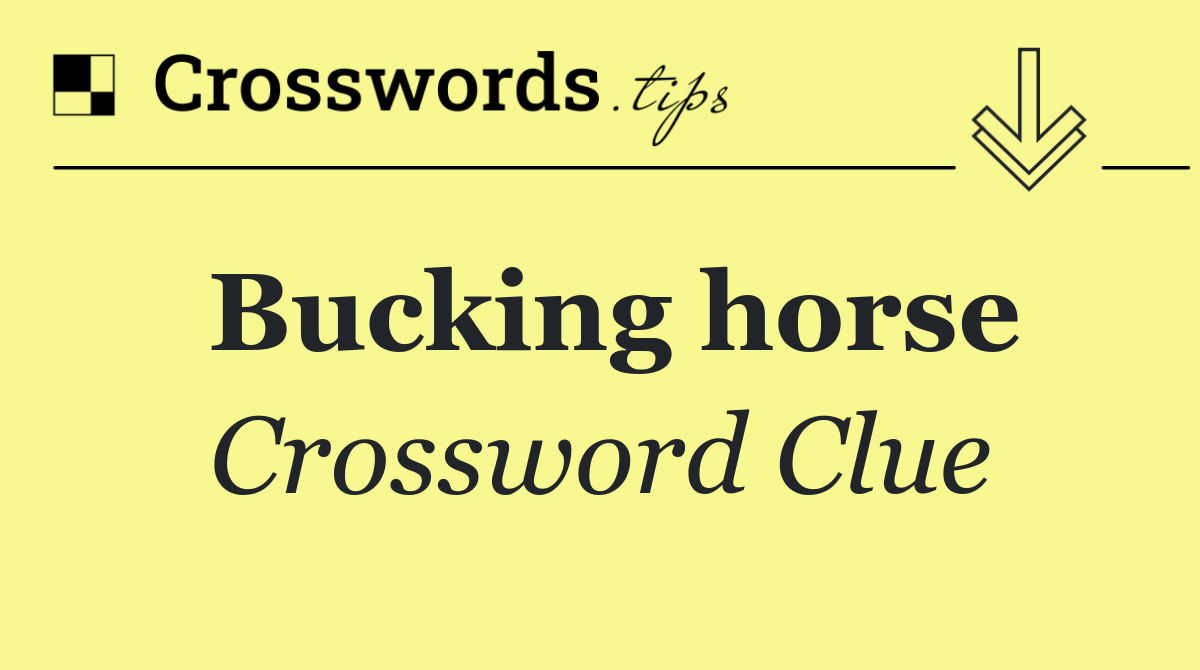 Bucking horse