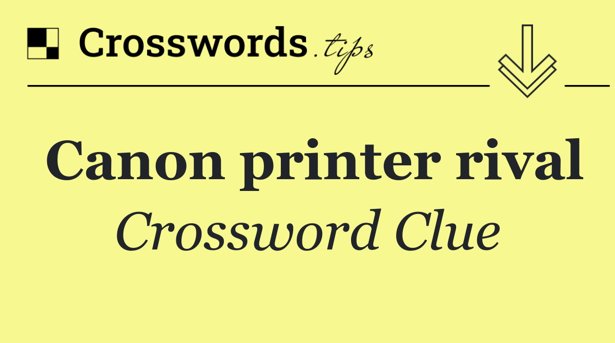 Canon printer rival