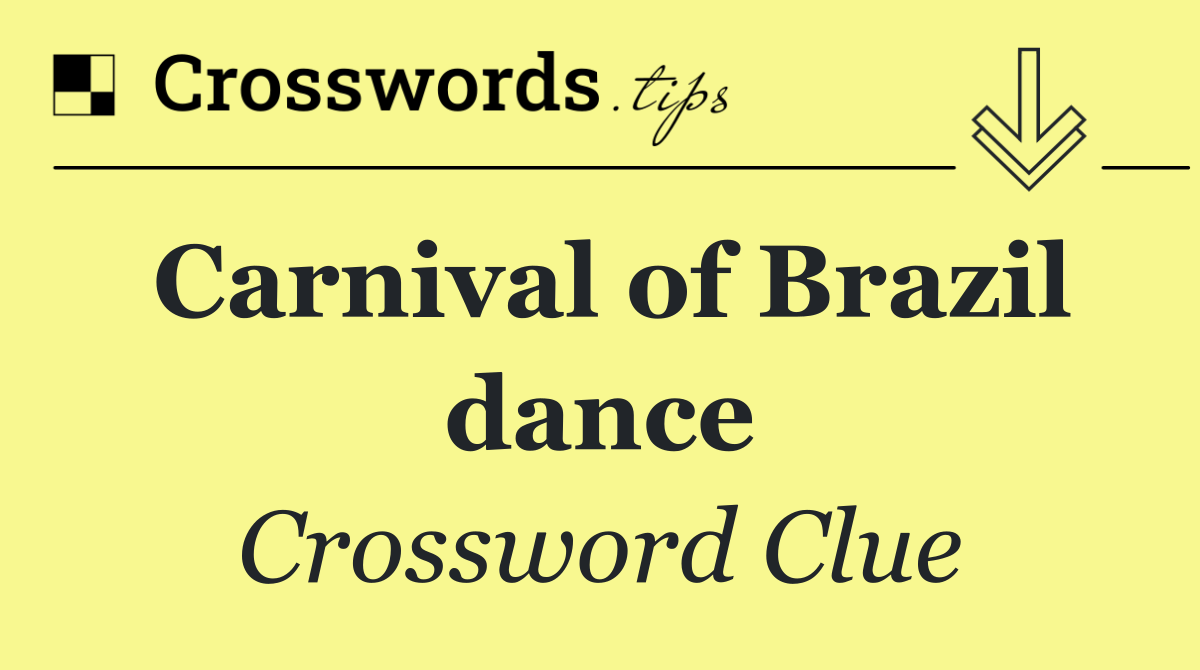 Carnival of Brazil dance