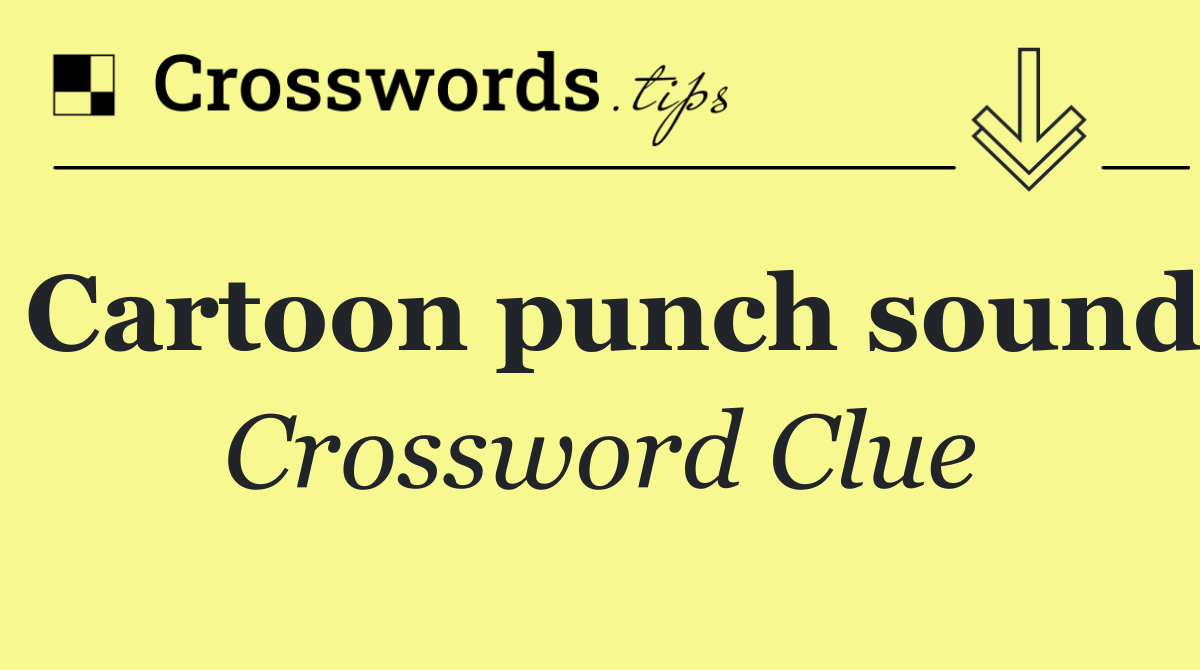 Cartoon punch sound
