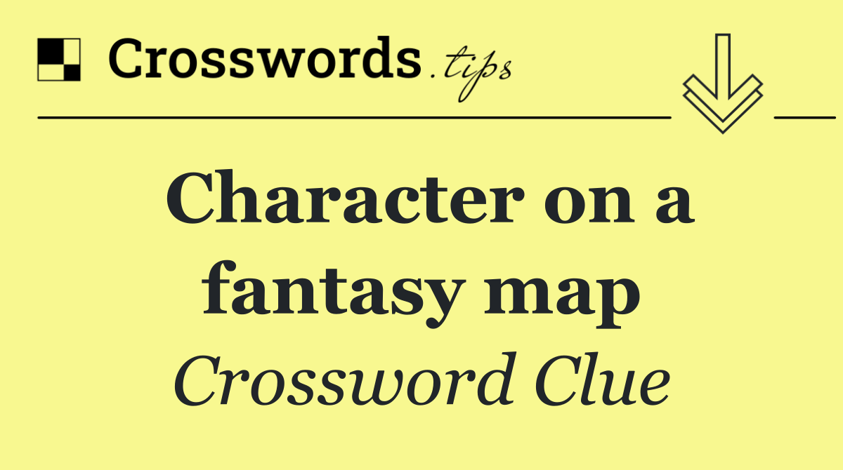 Character on a fantasy map