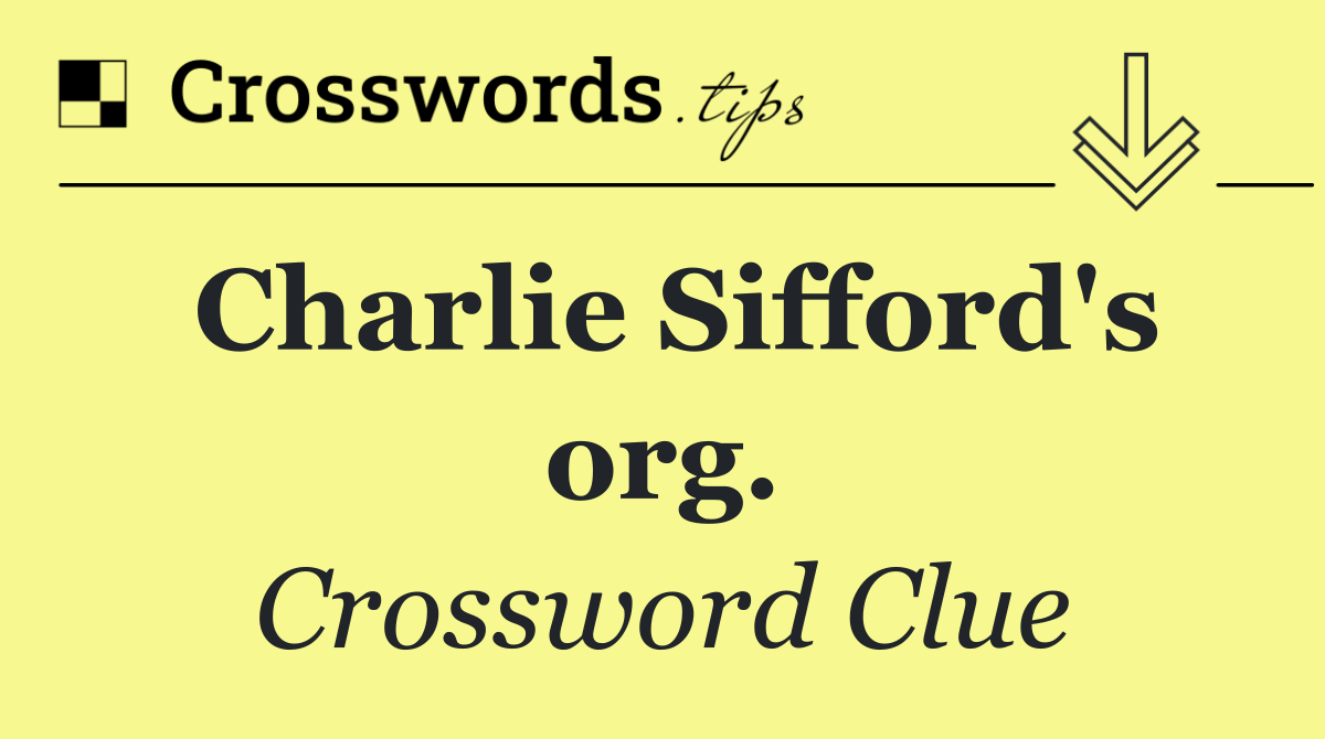 Charlie Sifford's org.