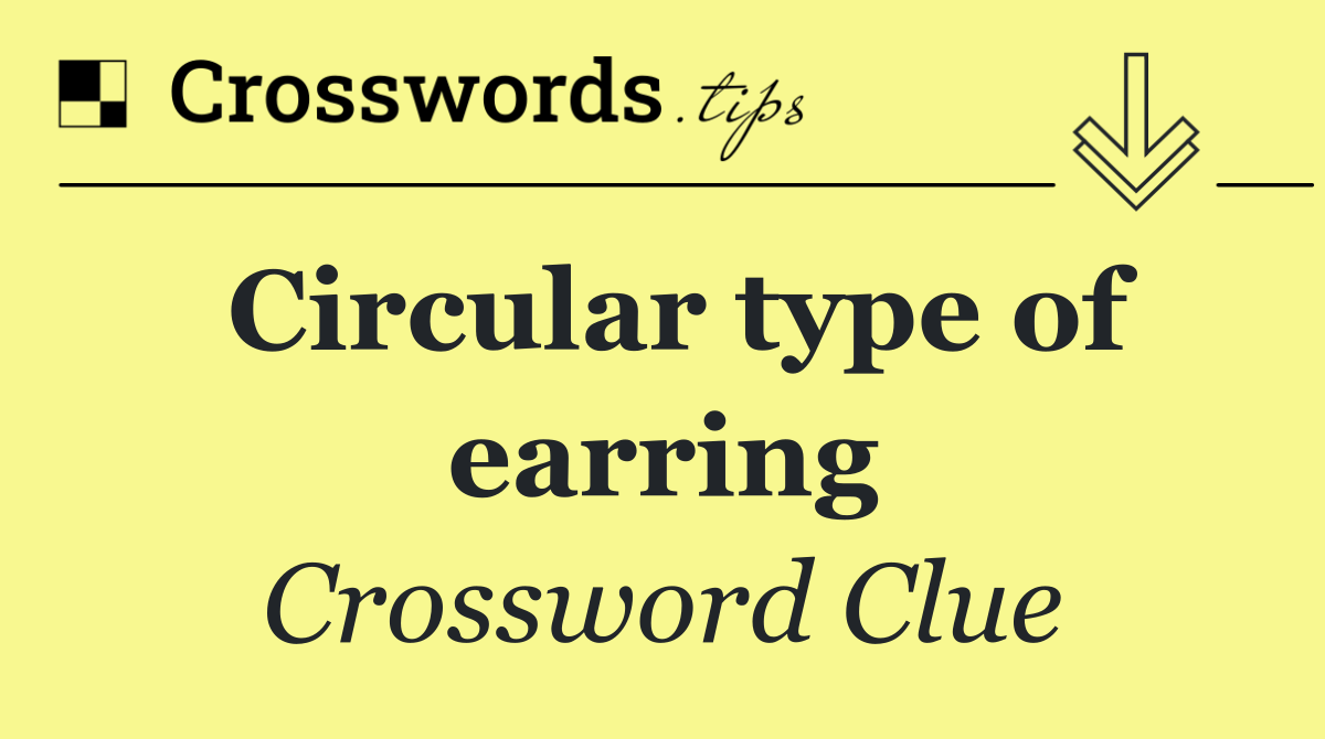 Circular type of earring
