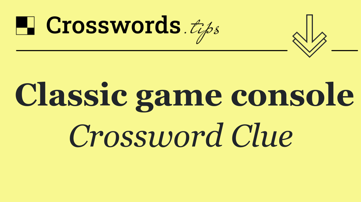 Classic game console
